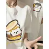 Camisetas Combinando de Casal para Verão [Algodão Puro Penteado] para Homens e Mulheres, Camisetas Especiais de Manga Curta Soltas de Comprimento Médio para Mulheres