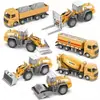 Conjunto de Veículos de Construção para Crianças Simulação: Escavadeira, Trator, Guindaste, Pá-carregadeira, Modelo de Carro de Liga, Carro Pequeno 1-3-5