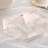 Estilo Japonês Coelho Rosa Menina Fofa Estudante Universitária Shorts Femininos Simples Respiráveis de Cintura Média Calcinhas Triângulo Atacado Transfronteiriço