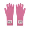 Nuevos calentadores de muñeca rojos de Navidad extendidos, guantes de punto para mujer, adecuados para ciclismo al aire libre, con dos dedos expuestos para uso en pantalla táctil, cálidos y con dedos separados