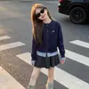Conjunto Estilo Academia para Niñas 2026 Ropa de Primavera y Otoño para Niños Suéter Falso de Dos Piezas Falda Plisada Elegante Conjunto de Dos Piezas de Otoño