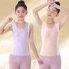 Colete Térmico Feminino com Protetor de Peito e Barriga para Outono e Inverno, Adequado para a Fase de Desenvolvimento Infantil