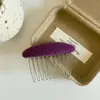 Horquilla de Pelo Ovalada de Tela Francesa Simple Flequillo Lateral Cabello de Princesa Moño Peine Lateral para el Cabello Accesorio para el Cabello