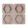 Molde de silicone para aromaterapia 4 hexágonos iguais folha de cera DIY gesso cera marca molde molde de silicone molde para pendurar no carro