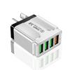 Carga Rápida Qc3.0 4 Usb Puerto Cuádruple Carga Rápida Nuevo Cargador Móvil Multi-Puerto Estándar Europeo, Americano, Británico y Australiano Cargador Rápido Transfronterizo