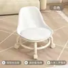 Banquinho Baixo com Encosto e Rodízios, Adequado para Aprender a Andar, Uso Doméstico, para Limpeza, Trocar de Sapatos e Limpar Pisos, Banquinho Doméstico Móvel