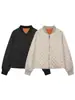 Comercio Electrónico Transfronterizo Al por Mayor Otoño/Invierno Nuevo Estilo Europeo Moda Casual Cómodo Cuello Alto Bolsillos Laterales Versátil Chaqueta de Algodón Ropa Exterior