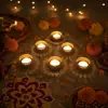 Exclusivamente para Ventas Transfronterizas: Portavelas Huecos de Hierro para Diwali, Portavelas de Proyección de Lujo Ligero, Adornos de Decoración de Atmósfera para Diwali
