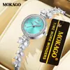 Reloj de Mujer Exquisito de Gama Alta Moxia, Resistente al Agua, Elegante Reloj de Cuarzo para Mujer, Reloj con Pulsera de Mariposa y Cola de Pez Incrustada con Diamantes de Gama Alta