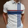 Camiseta Polo para Hombre Estampado de Rayas Manga Corta Camisetas Casual