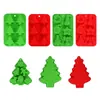 Moldes de Silicona Navideños en Stock, Moldes de Pudín Mousse de Grado Alimenticio, Moldes para Pastel de Árbol de Navidad, Herramientas de Repostería al por Mayor