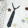 Gravata Pequena Feminina Tendão Preguiçoso Xadrez Japonês-Livre Uniforme JK Estudante Masculino Harajuku Uniforme Escolar Moda Universitária