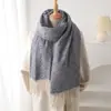 Cachecol Xale Quente Jacquard Imitação de Caxemira Estilo Chanel Unissex Universal Outono e Inverno Fio Circular Cachecol com Franja Versátil Novo