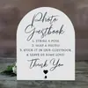 Letrero Decorativo de Boda Acrílico con Base Estable Libro de Firmas de Invitados Señal Decorativa para Recepción de Bodas y Homenaje