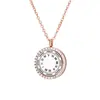 Collar Difusor de Aromaterapia para Mujer, Colgante Hueco en Oro Rosa, Puede Contener Aceites Esenciales, Apertura y Cierre Magnéticos, Venta al por Mayor de Joyería