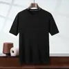 26 modelos nuevos de camisetas de punto para hombre con cuello redondo de manga corta, ajuste holgado, estilo coreano, de Lyocell Tencel, para comercio transfronterizo