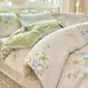 Juego de Cama de Cuatro Piezas 100% Algodón Estilo Nuevo 2026 Algodón Puro Estilo Fresco Sencillo Sábana Funda Nórdica Juego de Cama de Tres Piezas