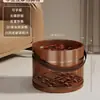 Barril de Madera Portátil para Remojo de Pies para Piernas Barril de Madera para Lavar los Pies Hogareño Barril de Baño de Pies con Masaje Lavabo de Madera para Pies Baño de Pies