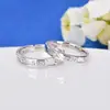 Anillos de Pareja S925 Plata de Ley Chapada 5201314 Transfronterizos, un Par de Anillos para Compartir el Río del Amor, Anillo de Pedida, Regalo de San Valentín