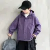 Jaqueta corta-vento para meninos Estilo Outono Lindo Menino Bebê Com Capuz Corta-vento 2026 Nova Blusa de Outono Estilosa para Crianças