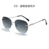 Nuevas Gafas de Sol sin Montura Ultraligeras para Mujer, Gafas Estilo Sapo para Mujer, Tendencia de Moda de Alta Gama, Gafas Anti-UV
