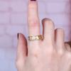 Moda Europea y Americana Anillo de Cadena Simple para Mujer Estilo Frío Anillo de Cadena Geométrico Distintivo Cadena de Nicho Ins Anillo de Dedo de Moda