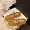 Sapatos Mary Jane femininos com aumento de altura estilo Birkenstock, bico redondo, sola macia, casuais e confortáveis, adequados para combinar com saias, sapatos de salto baixo para mulheres