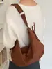 Bolsa de ombro plissada de grande capacidade estilo coreano Shuai Mijia 2026 nova moda retrô bolsa transversal bolsa de ombro para o dia a dia