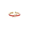 Nuevo Anillo Abierto Geométrico de Cuerda Roja Estilo Chino, Elegante y Versátil, Anillo Ajustable para Dedo Índice, Anillo de Gama Alta para Año Nuevo