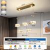 Luminária Pendente de Cristal para Sala de Jantar, Estilo Moderno de Luxo Leve, Lustre Minimalista de Três Cabeças para Sala de Jantar, Luminária Linear de Alto Padrão Estilo Europeu para Mesa de Jantar Bar