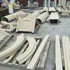 Fábrica de GRC de Foshan Cubierta de Ventana Imitación Piedra GRC Personalizada Línea Decorativa Exterior de Casa Estilo Europeo Cornisa Curva GRC Línea de Cintura