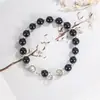 Pulsera Exquisita Simple Retro de Obsidiana con Luna de Piedra Regalo del Día de San Valentín Chino para Mejor Amiga Joyería Pulsera Nuevo Estilo 2022