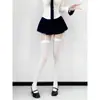 Medias Blancas con Tirantes para Mujer, Calcetines Finos de Verano Hasta la Rodilla/Muslo, Calcetines Largos Blancos de Seda Sexy Pura Deseo Estilo Jk, Tubo Alto