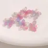 Acessórios de Aplique de Flor de Cinco Pétalas Acrílica Perolada Coloridos para Brincos Artesanais DIY, Capa de Celular e Acessórios de Pingente