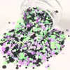 Accesorios para Uñas Lentejuelas Redondas Fluorescentes Lentejuelas de Novia Tamaños Mixtos Escamas Mate Kit de Herramientas para Uñas Portátiles Manicura