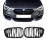 Adecuado para parrilla de malla central de parachoques delantero 11-14 BMW Serie 1 F20 F21 negro brillante