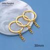 Acessórios Criativos de Joalheria DIY Chaveiro Plano Banhado a Ouro Argola de Metal Material Chaveiro Pequeno Pingente Vendas Diretas da Fábrica