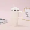 Amazon 304 novo aço inoxidável mini caneca com alça para carro copo de gelo com copo de palha atacado