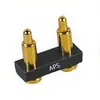 Venta al por mayor del fabricante Pogopin Sonda de resorte Conector de contacto de batería de 2P Conector de enchufe chapado en oro Fuente de alimentación