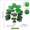 Monstera Artificial 18 Folhas Monstera Pavão Banyan Palmeira Bonsai Decoração Verde Interna Alta Simulação
