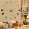 Relógio de parede digital romano oversized sala de estar Moda Arte Relógio de parede Relógio DIY relógio criativo relógio de parede adesivo de parede