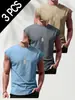 2026 Verano Hombres Transpirable Jogging Deportes Versátil Simple Color Sólido Commuter Manga Corta Top de Moda
