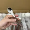 Cuchara Infantil de Acero Inoxidable 18-10 con Mango de Imitación Madera, Cuchara para Complementos Alimenticios de Bebé, Cuchara para Alimentar, Cuchara para Sopa