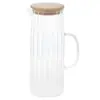 Tetera Fría Rayada Tetera Gruesa para Jugo Tetera Fría Doméstica Tetera de Vidrio Resistente a Altas Temperaturas Agua Hervida Gran Capacidad Tetera de Lazo