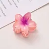 Pinza para el Cabello Dulce de Frangipani Estilo Popular Transfronterizo para Cabello Semirecogido en la Parte Trasera de la Cabeza, Pinza de Flor para el Cabello, Pinza de Tiburón para el Peinado