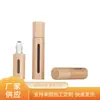 Frascos Rolo de Madeira de Bambu da Fábrica Original para Óleos Essenciais, Frascos Rolo de Vidro Âmbar com Tampa de Bambu de Abertura, Frascos Dispensadores Rolo para Óleos Essenciais