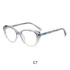 Novas Armações de Óculos Gatinho Estilosas Ultraleves com Proteção contra Luz Azul, Podem Ser Equipadas com Lentes de Grau, Haste Híbrida Dourada Fashion