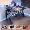 Mesa de computador, mesa de trabalho, conjunto de mesa e cadeira para jogos em casa, mesa simples para quarto, estação de trabalho, mesa de estudo, mesa de escritório para apartamentos de aluguel