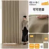 Cortinas de chenille dupla face, blackout total, estilo minimalista moderno de alta qualidade na cor creme, cortinas feitas sob medida de Shaoxing Keqiao