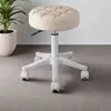 Taburete bajo con ruedas, taburete bajo de altura ajustable, taburete bajo con ruedas universales, taburete redondo, taburete bajo giratorio especial para peluquería, uso doméstico, salón de belleza, salón de uñas